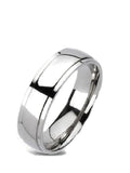His & Hers CZ Wedding Ring Set Stainless Steel & Titanium Wedding Ring Set