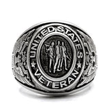 Men's US Military Veterans Stainless Steel Class Style Ring