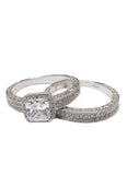 2.50ct Vintage Style Simulated Diamond Engagement Ring Set - Edwin Earls Jewelry