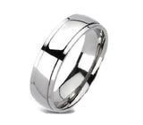 Men's Titanium High Polish Silver Wedding Band - Edwin Earls Jewelry
