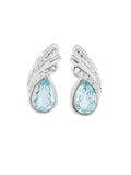2 .25ct Swiss Blue Topaz & Diamond Accents 925 Sterling Silver Set - Edwin Earls Jewelry