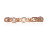 3 PIECE ROSE GOLD PLATED STERLING SILVER HALO CZ WEDDING RING SET
