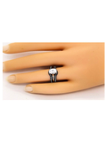 His Hers 4 Piece Black Stainless Steel Wedding Ring Set