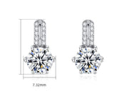 Women's 3ct CZ 14k White Gold Plated Stud Earrings