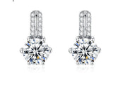 Women's 3ct CZ 14k White Gold Plated Stud Earrings