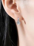 Women's 3ct CZ 14k White Gold Plated Stud Earrings