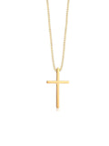 14KT Yellow Gold Plated Titanium Cross Necklace 18 inches