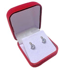 Women's 3ct CZ 14k White Gold Plated Stud Earrings