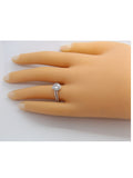 His and Hers Halo Style Wedding Ring Set Matching Wedding Bands for Him ( Titanium) and Her (Sterling Silver)