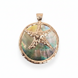 Starfish-shaped pendant rose gold.