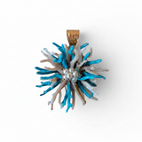 Blue Coral Flower Collar Necklace | Handmade Statement Necklace