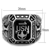 Men's United States Navy Ring in Stainless Steel