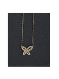 Danity18kt Yellow Gold Micro Pave' Cz Butterfly Necklace in Sterling Silver - Edwin Earls Jewelry