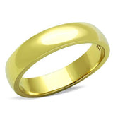 Men's Women's, Couples 14kt Yellow Gold Plated Stainless Steel Wedding Band