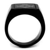 Men's Masonic Lodge Free Mason Ring in Stainless Steel