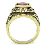 Men's United States US Army Military Ring Yellow Gold Stainless Steel