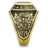 Men's United States US Army Military Ring Yellow Gold Stainless Steel