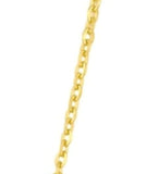 Women's 18kt Yellow Gold Plated Cubic Zirconia Heart Cross Pendant Necklace 18 inches