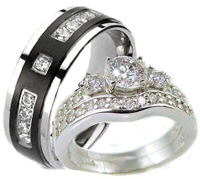 His and her diamond rings on sale