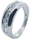 His Hers Sterling Silver Princess Cut Cz Wedding Ring Set - Edwin Earls Jewelry