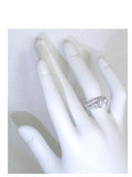 His Her Wedding Ring Set Sterling Silver Titanium Cz Wedding Ring Set - Edwin Earls Jewelry