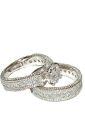 His Hers Wedding Ring Sets Cz  Matching Wedding Ring Set - Edwin Earls Jewelry