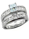 His & Hers Wedding Ring Set Sterling Silver & Stainless Steel Wedding Rings - Edwin Earls Jewelry