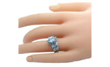 His Hers 3 Piece 925 Sterling Silver and Titanium  CZ  Wedding Ring Set - Edwin Earls Jewelry