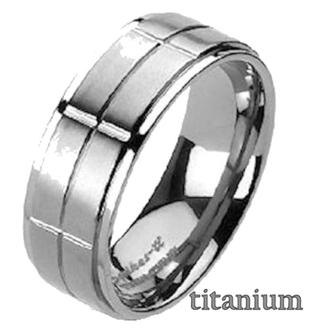 Men's Titanium Wedding Ring Band - Edwin Earls Jewelry