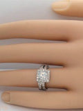 Women's  2 Piece Cz Sterling Silver Wedding Ring Engagement Set - Edwin Earls Jewelry