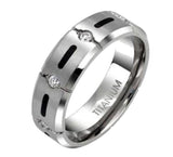 His Her 3.25ct Sterling Silver Halo Wedding Ring Set Men's Titanium Ring
