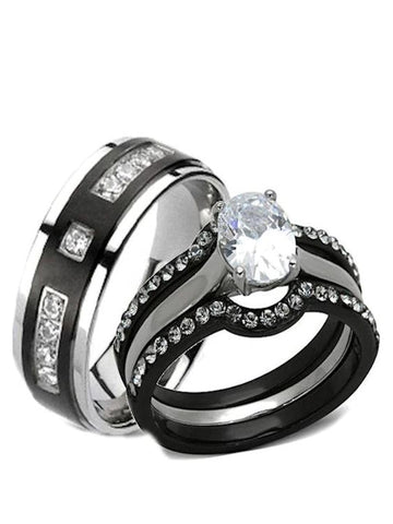 His Hers Wedding Ring Sets