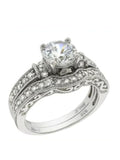 Women's 2.25ct Cz Sterling Silver Cz Wedding Engagement Ring Set - Edwin Earls Jewelry