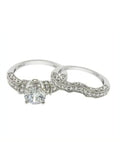 Women's 2.25ct Cz Sterling Silver Cz Wedding Engagement Ring Set - Edwin Earls Jewelry