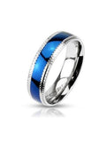 His & Hers Cz Wedding Ring Set  Sterling Silver & Stainless Steel Wedding Rings - Edwin Earls Jewelry