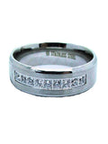 Edwin Earls Cz Stainless Steel Men's Wedding Band - Edwin Earls Jewelry