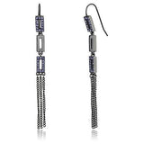Women's Sexy Dangle Stainless Steel Earrings with Tanzanite Crystal Stones